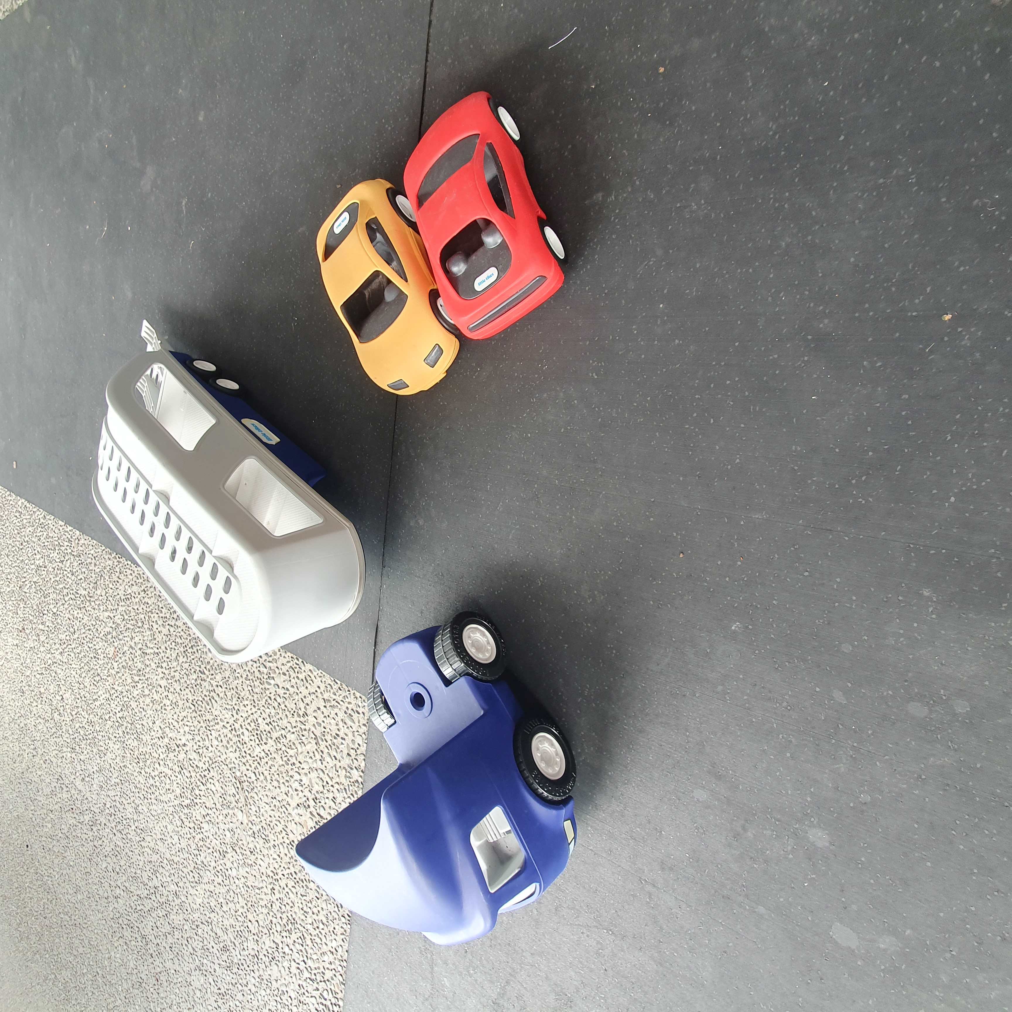 Tike Truck and Trailer with 2 Cars